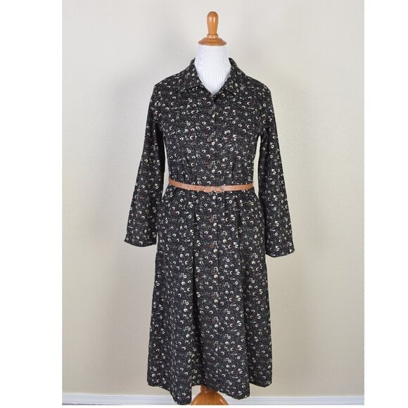La Cera Dresses & Skirts - Vintage La Cera Corduroy Floral Dress NEW - M